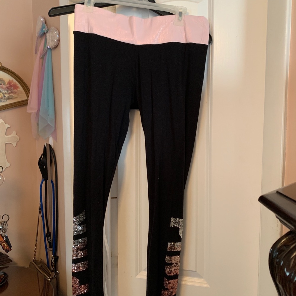 VS PINK Yoga pants Ombré Bling size Large